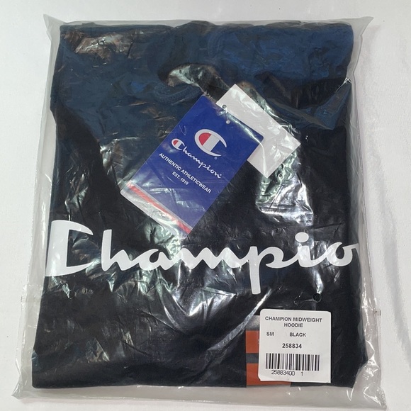 New Champion Men's Black Long Sleeve Hoodie - Picture 6 of 13